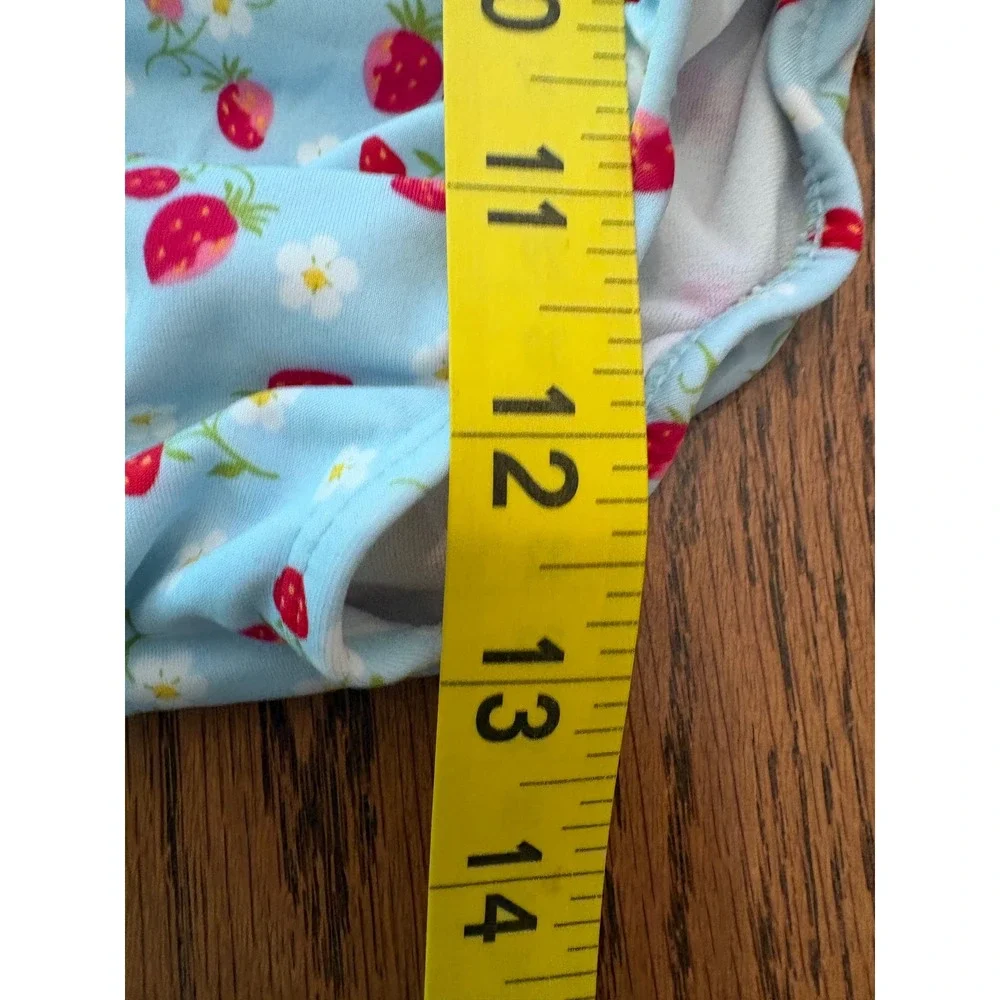 Gymboree Baby Girls Strawberry Print One Piece Swimsuit Blue 6-12 Months 2003